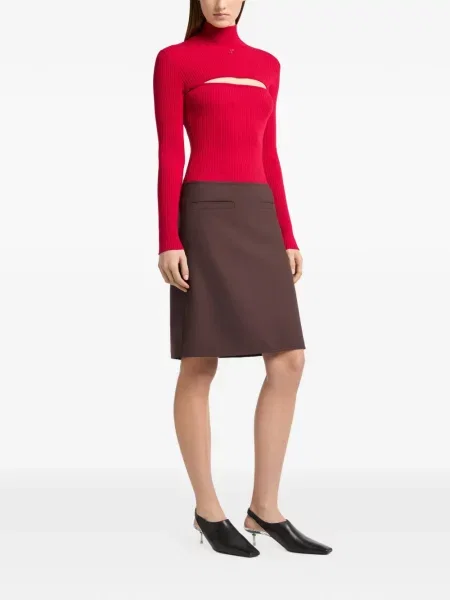 Pulover Courreges tricotate roșu