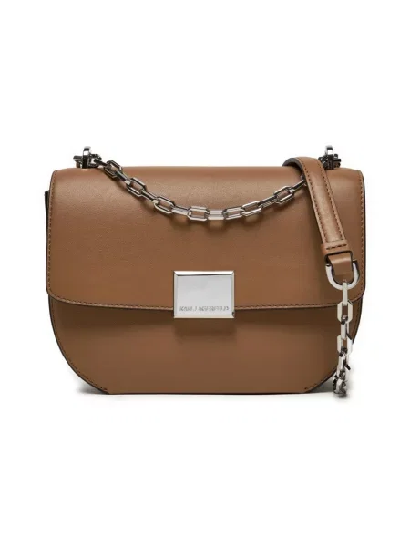 Torebka crossbody Karl Lagerfeld skórzana brązowa
