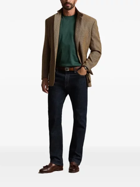 Polo majica Polo Ralph Lauren s vezom keper karirana plava