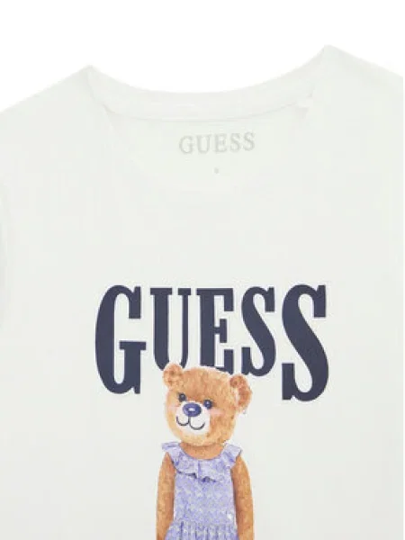 GUESS Póló tengerészkék / világoskék / dohánybarna fehér