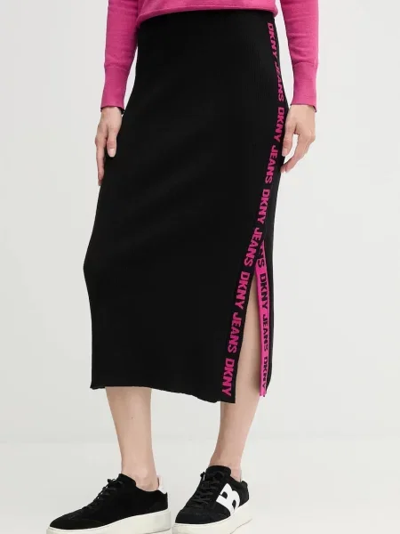 Dkny spódnica midi ołówkowa czarny