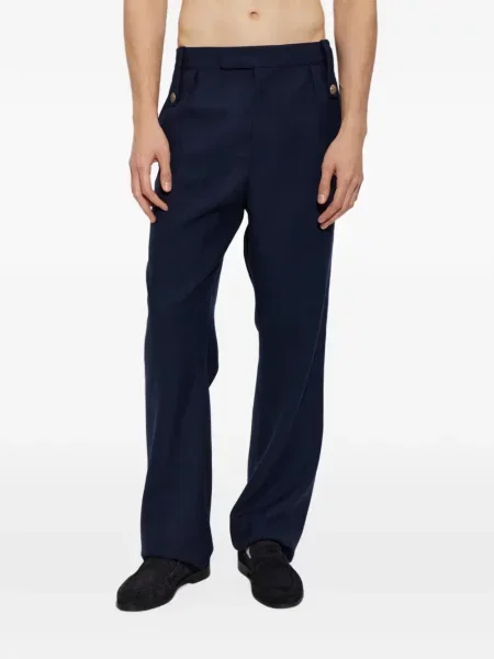 Pantaloni Marni de lână albastru