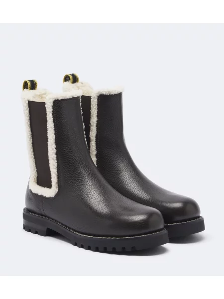 Botine chelsea Fendi din piele maro