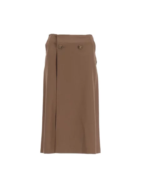 Maison Margiela spódnica z wełną brązowa