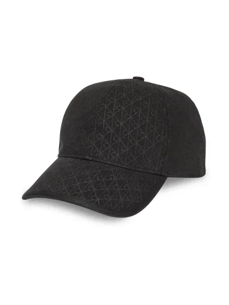 Calvin Klein Emblem Print W Leather Cap Black Universal negru