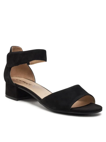 Szandál Caprice Black Suede fekete