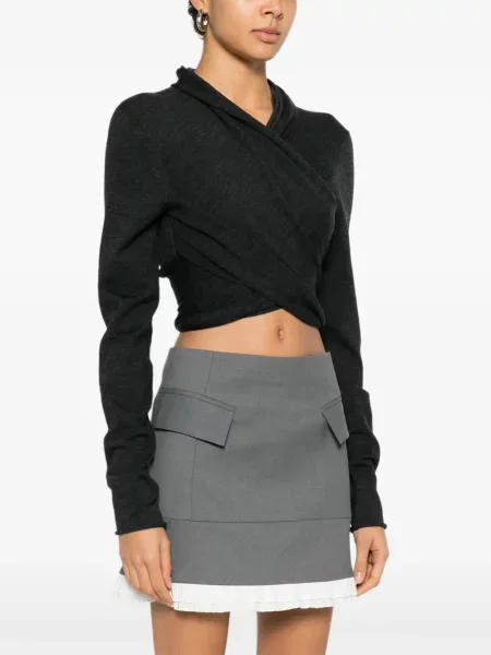 Top Alberta Ferretti drapat gri