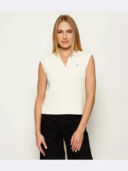 Tommy Hilfiger Pulover Écru alb