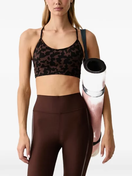 Sutien sport Casall cu imagine cu model camuflaj maro