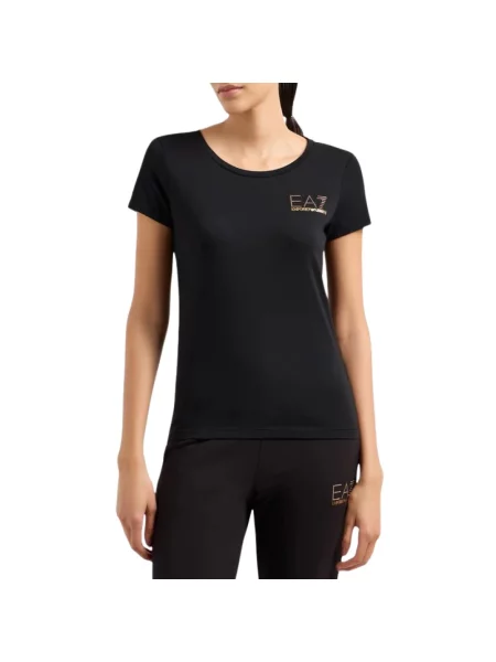Koszulka z nadrukiem Ea7 Emporio Armani z nadrukiem czarna