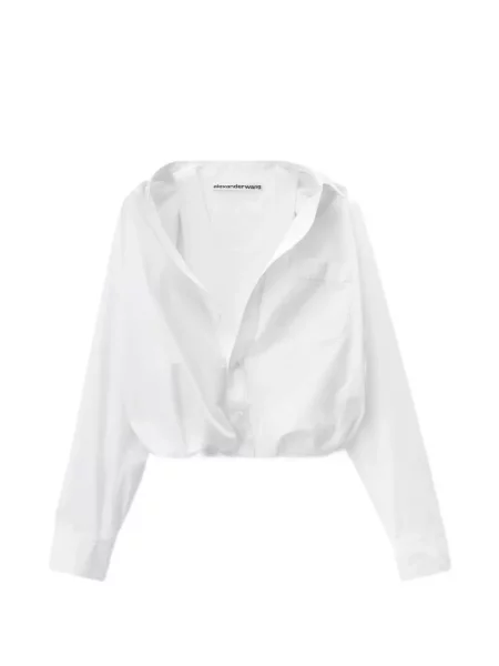 Decupat top Alexander Wang alb