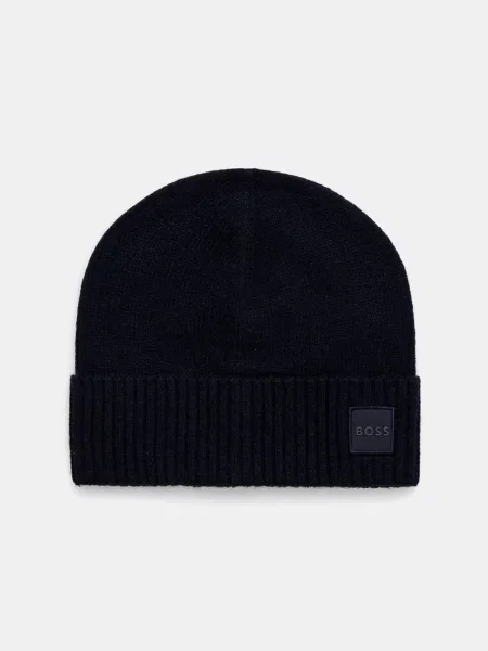 Volnena kapa Boss Orange mornarsko modra