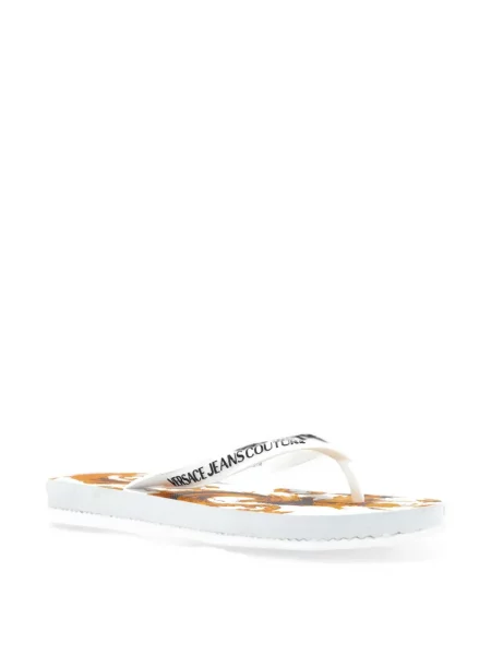 Șlapi Versace Jeans Couture cu imagine alb