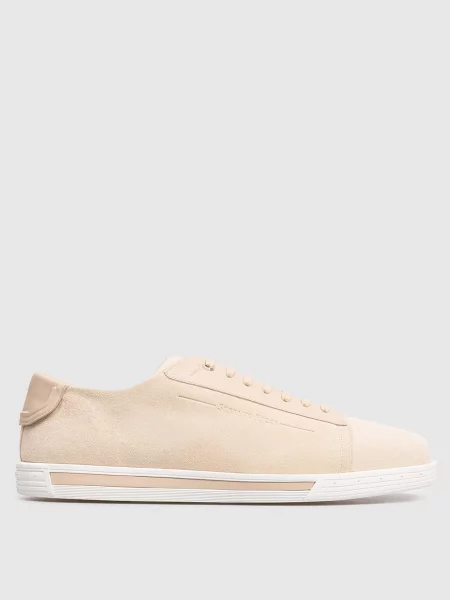 Замшевые кроссовки Stefano Ricci бежевые