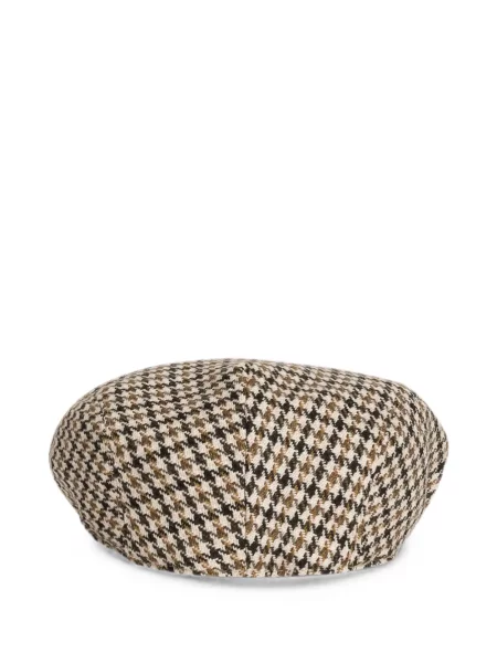 Vilnonis "houndstooth" rašto kepurė Dolce & Gabbana be kulniuko