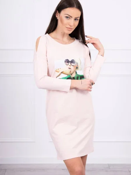Rochie Kesi cu imagine de costum roz