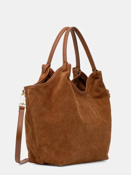 Answear.LAB kabelka typu shopper dámska semišová hnedá