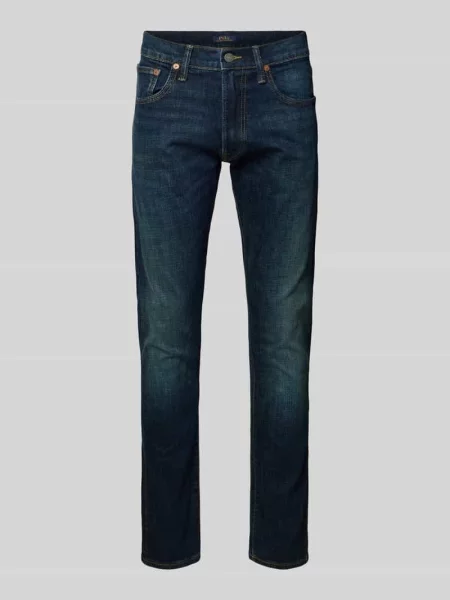 Jeansy o kroju slim fit z 5 Polo Ralph Lauren niebieskie