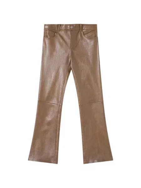 Pantaloni Stouls din piele maro