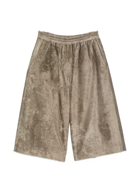 Pantaloni scurți Alysi de catifea cord verde
