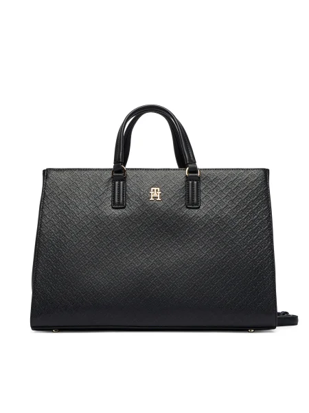 Tommy Hilfiger Kabelka Th Daily Satchel Mono čierna