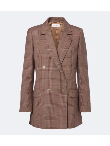 Sacou Max Mara de lână cu două rânduri de nasturi
