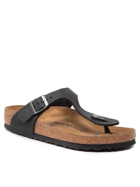Sandale Birkenstock din nubuc negru