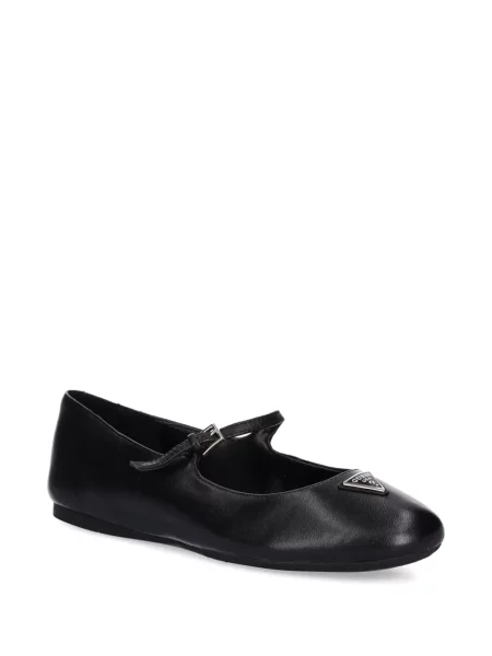 Balerini Guess din piele cu cataramă negru