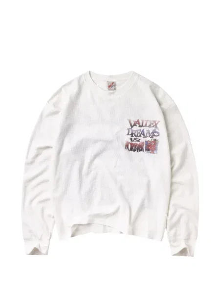Tricou Vale tricotate cu imagine alb