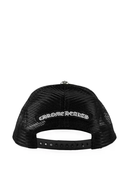 Căciulă Chrome Hearts cu motiv cu inimi negru