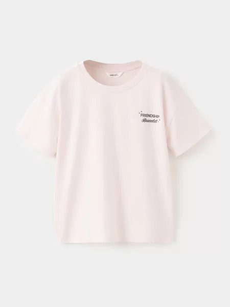 Wzorzysty t-shirt Dzieci lata MANGO KIDS różowy