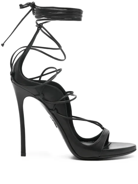 Kožené sandály Dsquared2 černé