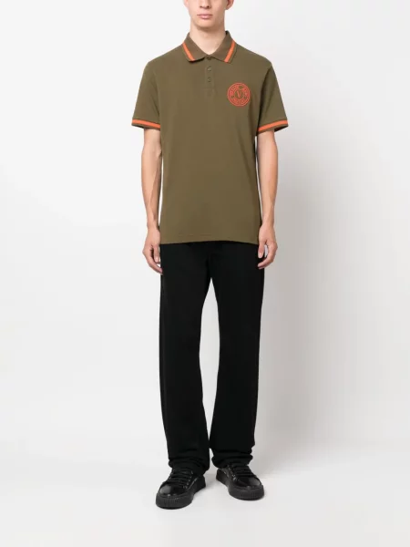 Polotričko Versace Jeans Couture s výšivkou zelené