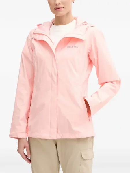 Geacă Columbia Sportswear cu glugă roz