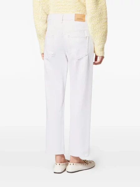 Blugi drepți Isabel Marant alb