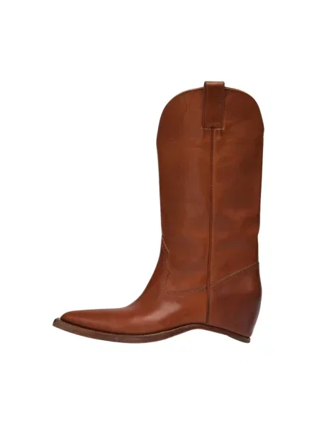 Botki Maison Margiela skórzane bez obcasa retro brązowe