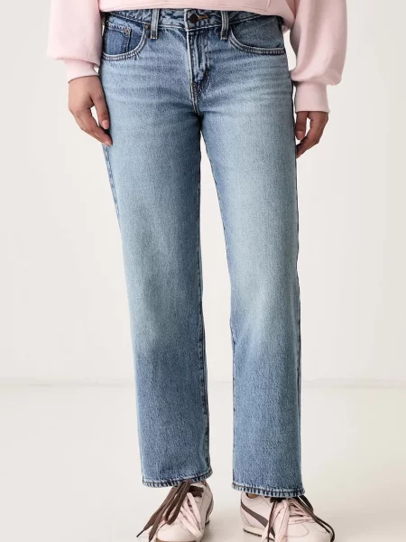Levi's jeansy straight SUPERLOW STRAIGHT niebieskie