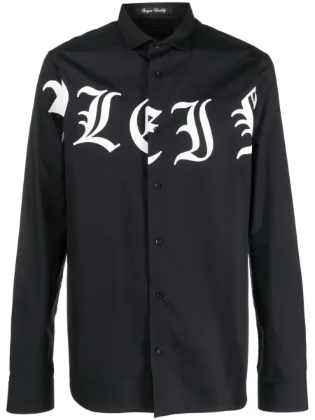 Cămașă Philipp Plein cu imagine negru