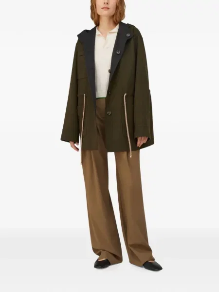 Reversibil geacă parka Retori de lână verde
