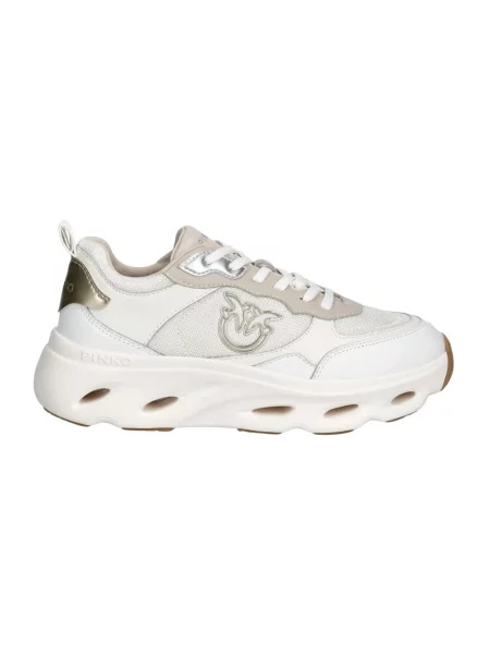 Sneakersy Pinko skórzane beżowe