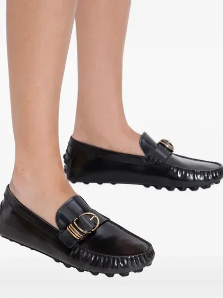 Pantofi loafer Tod's din piele cu cataramă negru