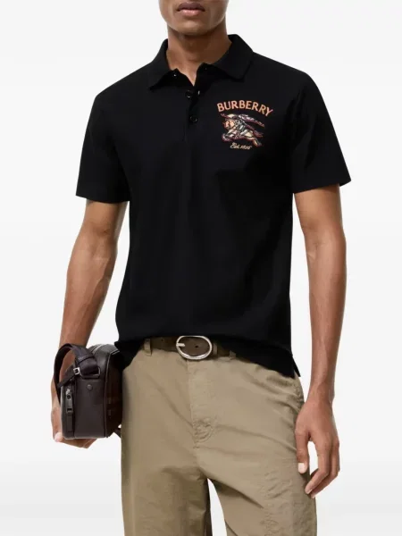 Καρό polo Burberry μαύρο