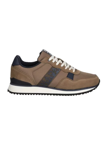 Sneakersy Napapijri skórzane brązowe