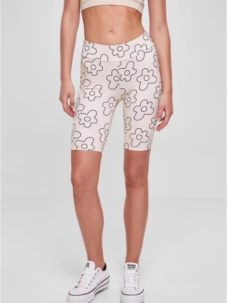 Leggings Urban Classics cu talie înaltă alb