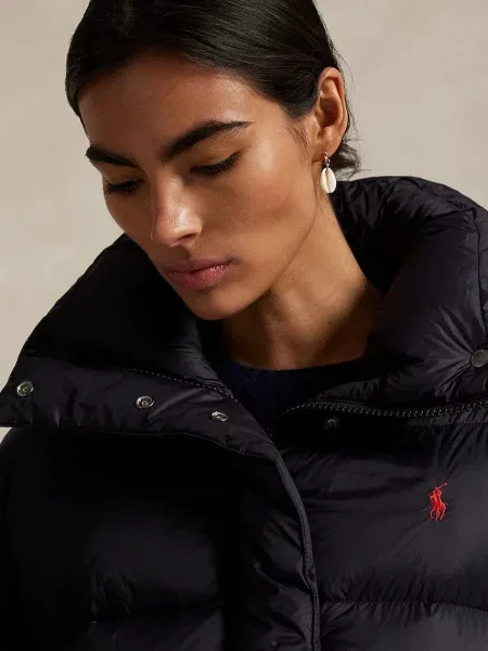 Пухова куртка Polo Ralph Lauren зимова чорний