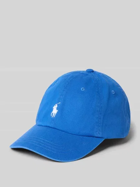 Czapka z daszkiem z czystej bawełny Polo Ralph Lauren niebieska