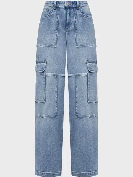 Широкие джинсы Michael Kors голубые
