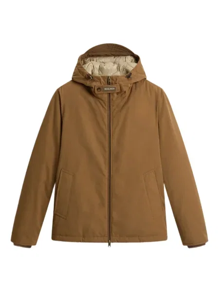Geacă Woolrich cu glugă maro