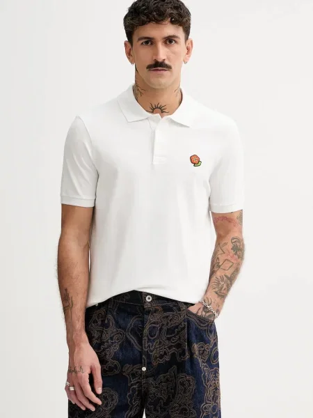 Тениска с яка Kenzo Pop бяло