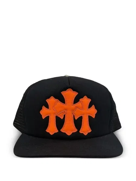 Căciulă Chrome Hearts fără toc cu motiv cu inimi negru